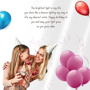 Short birthday wishes for sister