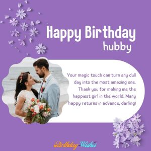 advance birthday wishes for husband