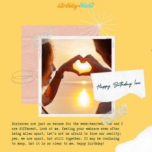 LDR birthday wishes for boyfriend