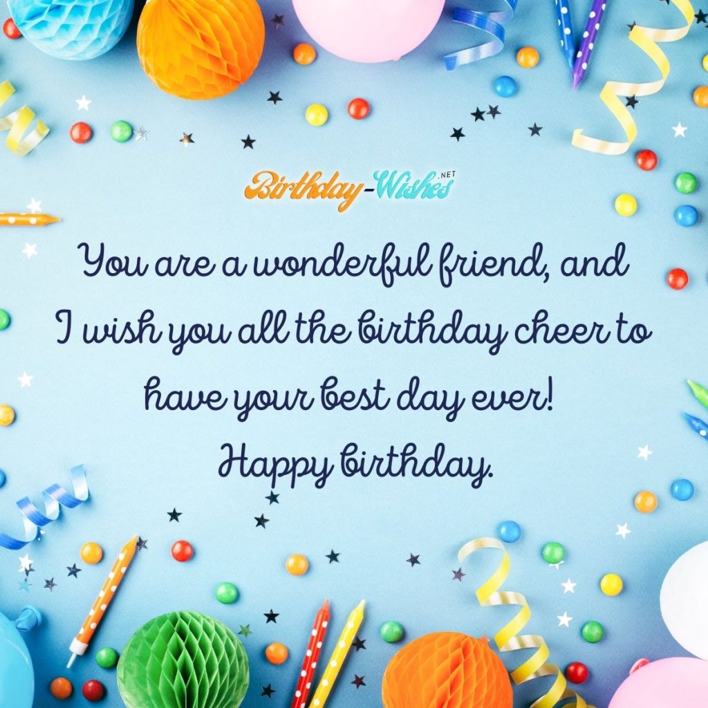 simple birthday wish for friend