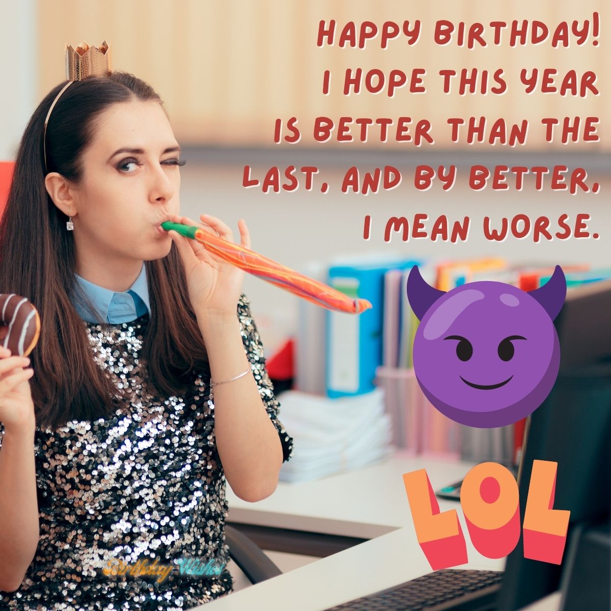 funny and evil birthday message