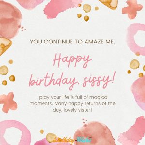 sweet happy birthday wish for step sis