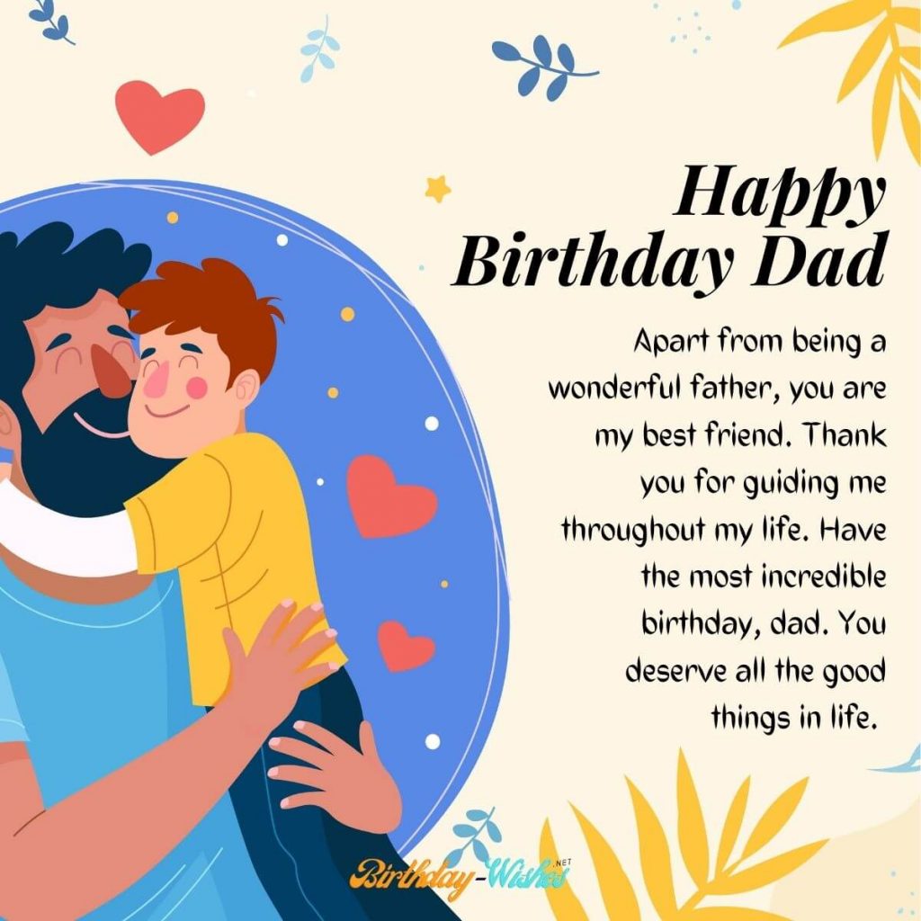 loving birthday wish from son to father