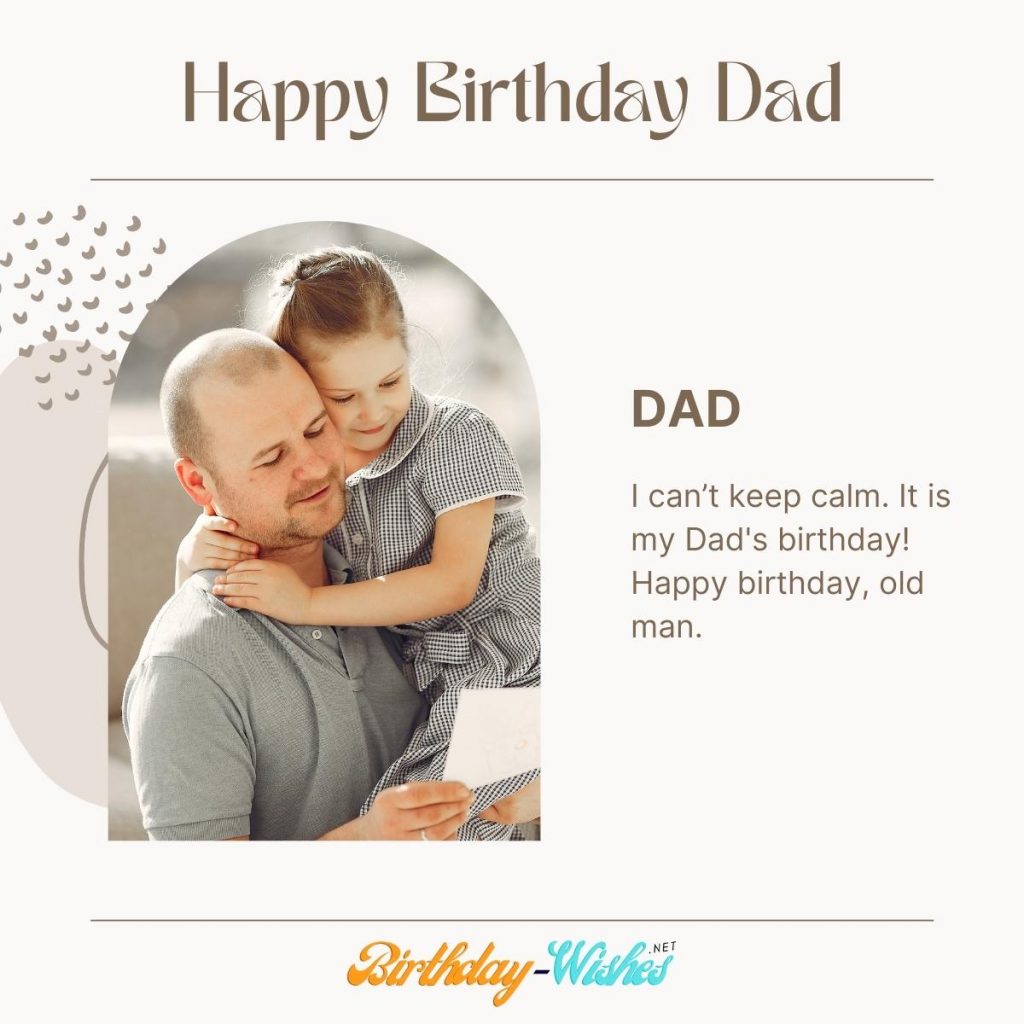 birthday wishes for father in one line