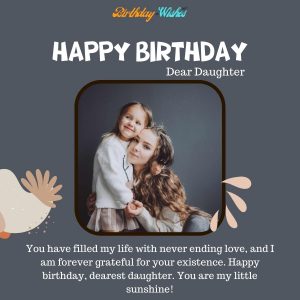 happy birthday message for youngest daughter