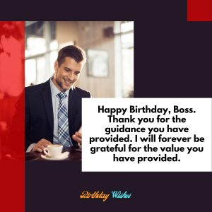 Happy Birthday wish for Boss