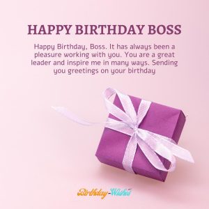 Birthday wish for Boss