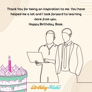Wishing boss a Happy Birthday