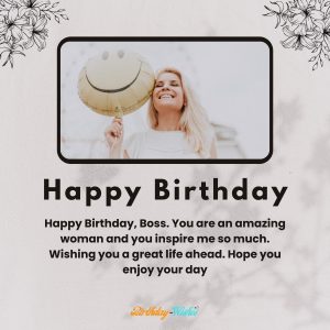Birthday wish for boss lady