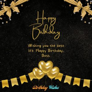 Short birthday greeting for boss