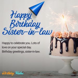 A short Birthday wish for sister-in-law 
