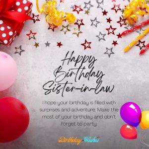 A birthday wish for sister-in-law