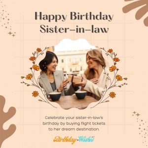 Birthday wish card for sister-in-law