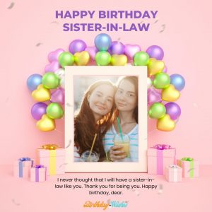 Happy Birthday Sister-in-Law Wish