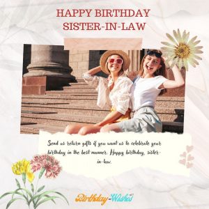 Humorous birthday wish for sister-in-law
