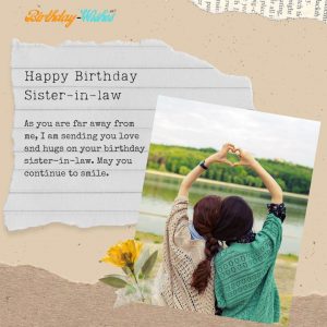 Heart Touching birthday wish for sister-in-law