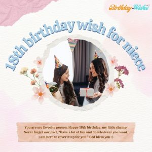 18th birthday wish for niece from aunt