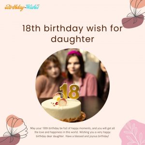18 birthday wish for daughter from mother