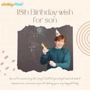 18th birthday wish for son