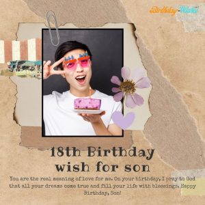 18th happy birthday message for son