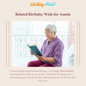 Belated Birthday wish for Old Auntie