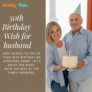 50th happy birthday wish for husband