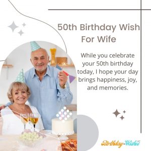 50th happy birthday wish for beloved wife