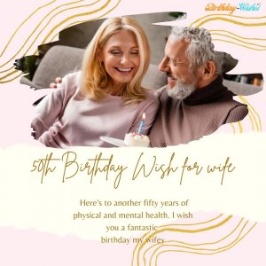 50th birthday wish for wife