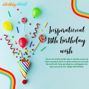 inspirational 18th birthday wish