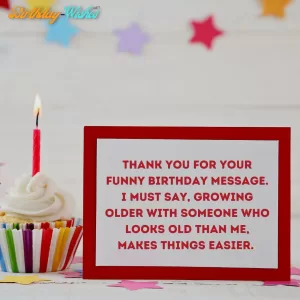Funny Birthday Wishes Replies