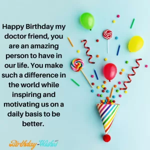 Doctor Friend birthday wishes