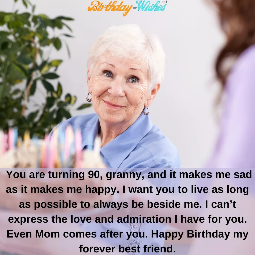 Wishes for your Grandma turning 90