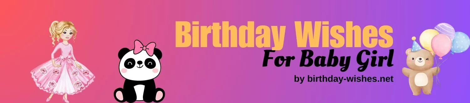 Birthday Wishes for Baby Girl Banner (1)