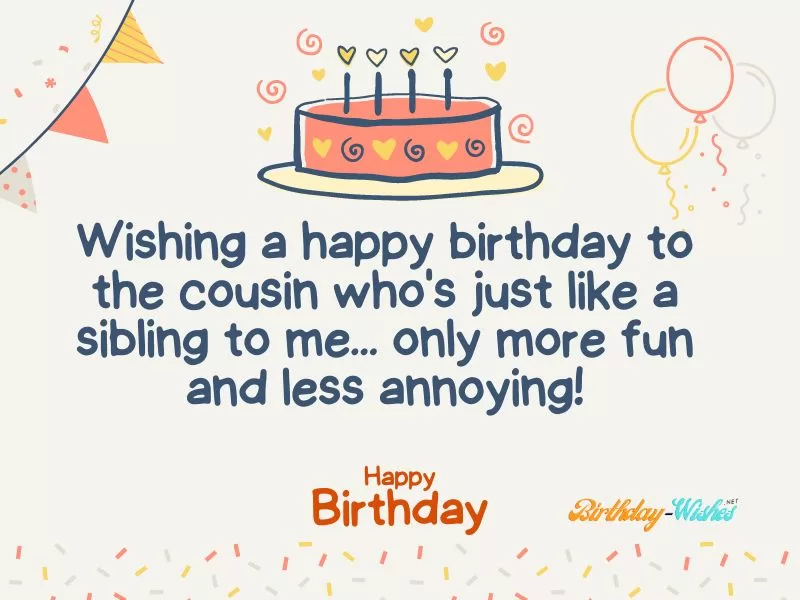 Funny Wishes for Cousin 5