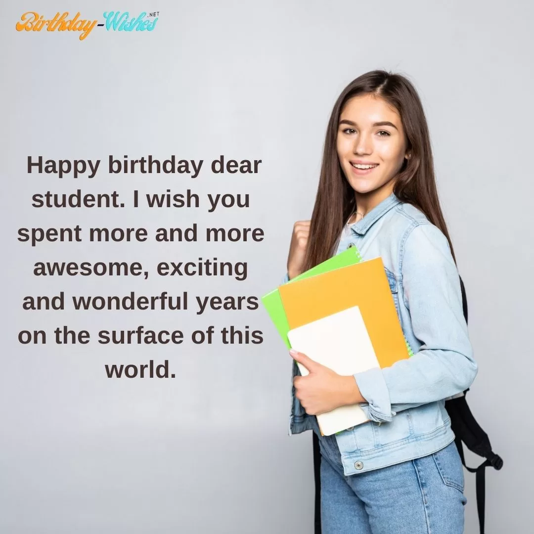 Birthday Messages for Students in English 5