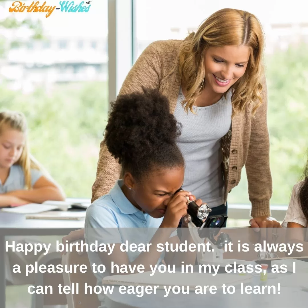 Birthday Messages from teacher for students 23